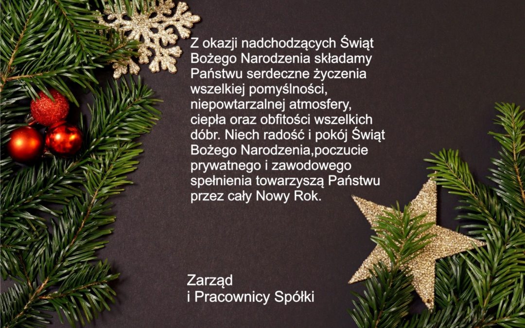 Życzenia z okazji Świąt Bożego Narodzenia
